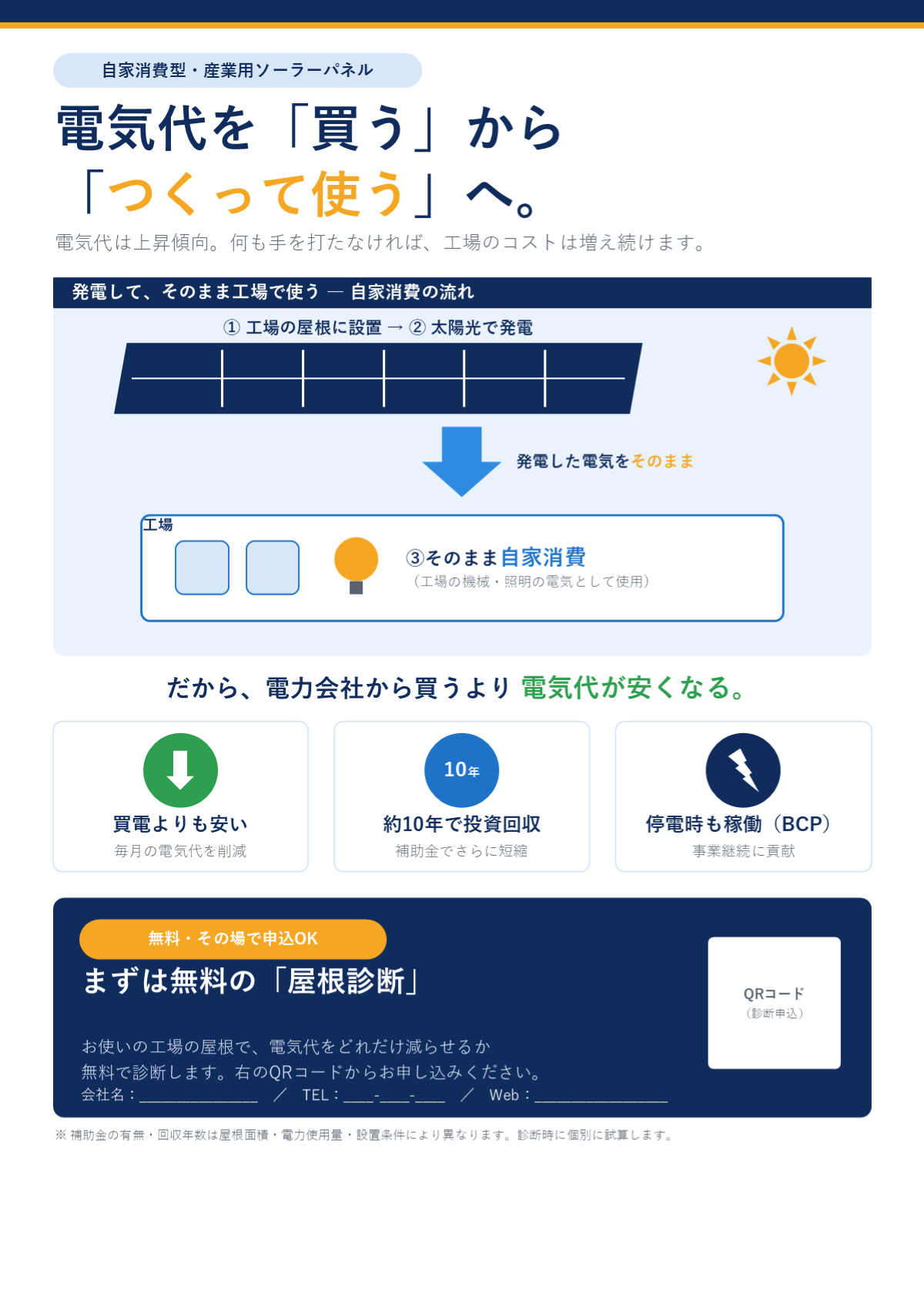 Claude Opus 4.8が生成した産業用ソーラーパネルの展示会チラシ